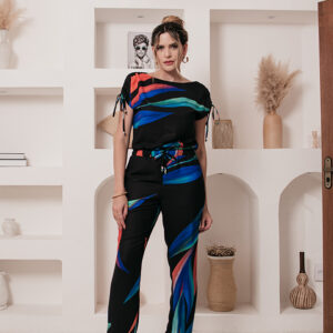 MACACAO CIRENE EM CREPE ESTAMPA EXCLUSIVA