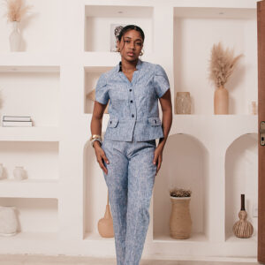 CONJUNTO LUCIANA CASAQUINHO E CALÇA EM LINHO MESCLA