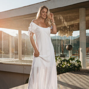 VESTIDO ZILDETE EM MALHA BORDADA